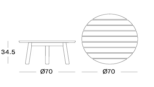 Anton Coffee Table D70cm Anton Coffee Table D70cm