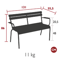 Luxembourg 2 Seater Garden Bench
