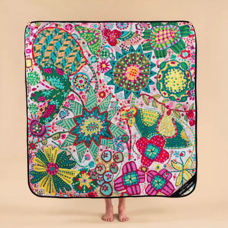 Rosy Posy Everyday Picnic Rug and Backpack Set Rosy Posy Everyday Picnic Rug and Backpack Set